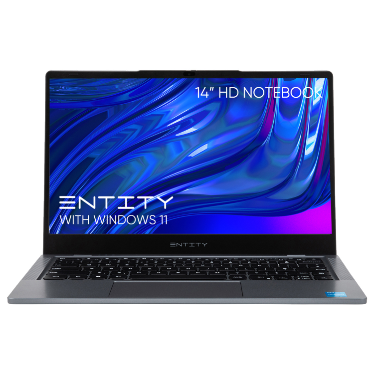 Entity Book 14 Intel Celeron 4GB RAM 128GB eMMC 14 Inch Windows 11 Home Laptop