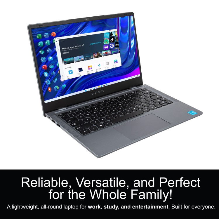 Entity Book 14 Intel Celeron 4GB RAM 128GB eMMC 14 Inch Windows 11 Home Laptop