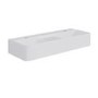 White Square Wall Hung Double Basin 800mm - Bowen