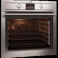 AEG BP3003001M Pyroluxe Plus Electric Built In Single Oven in Stainless Steel