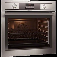 AEG BP5304001M Pyroluxe Plus Multifunction Electric Built In Single Oven in Stainless Steel