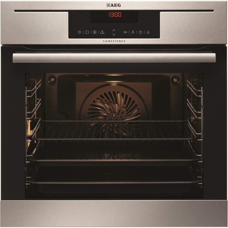 AEG BP7304021M Pyroluxe Plus Multifuction Electric Built-in Single Oven - Stainless Steel