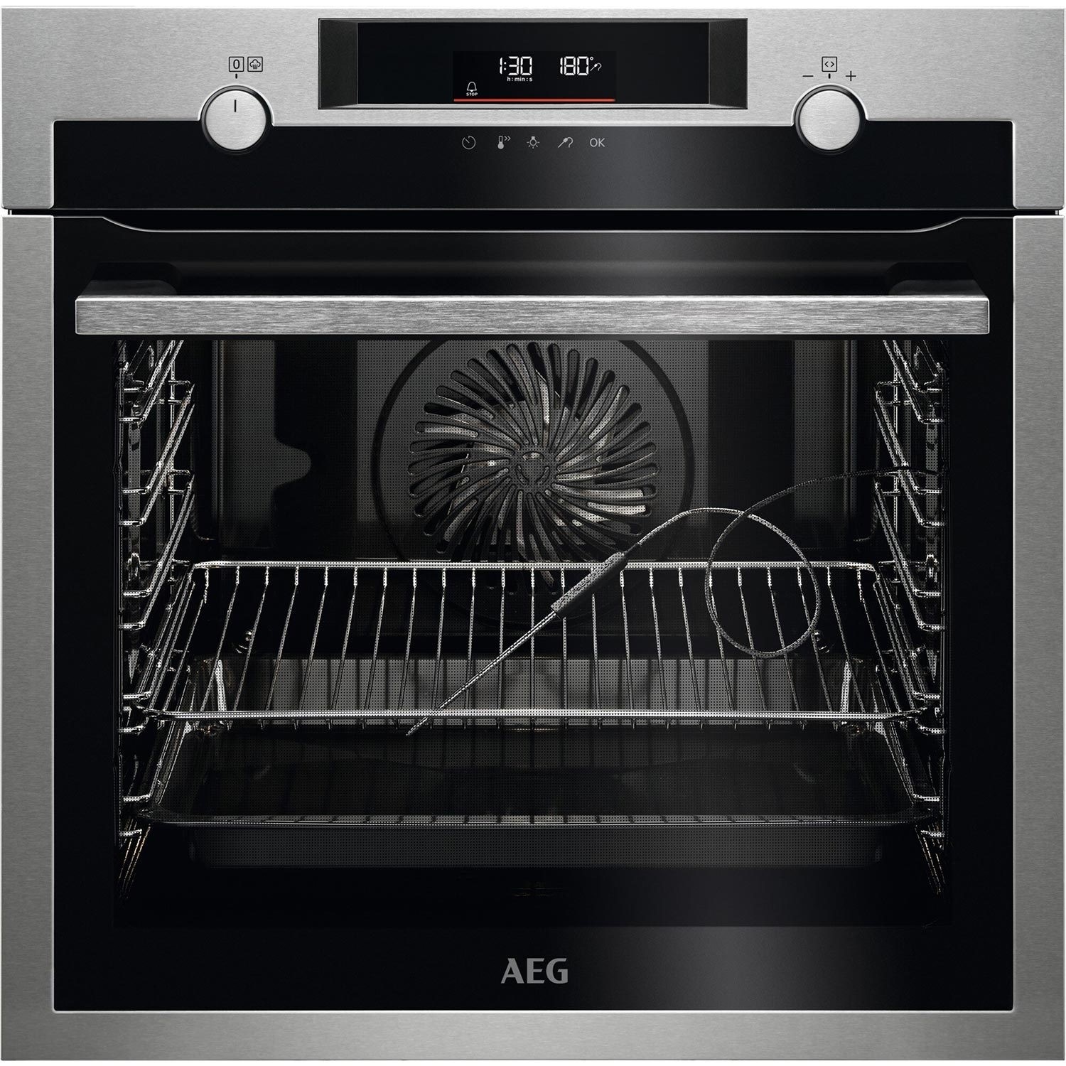 Aeg Stainless Steel Bpe556060m 6000 Steambake Electric Single Oven Size 59.5