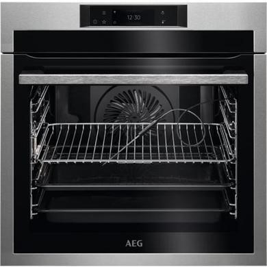 Refurbished AEG SenseCook BPE748380M 60cm Single Built In Electric Oven Stainless Steel