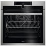 Refurbished AEG 8000 BPE948730M 60cm Single Built In Electric Oven with Food Sensor & Command Wheel Stainless Steel