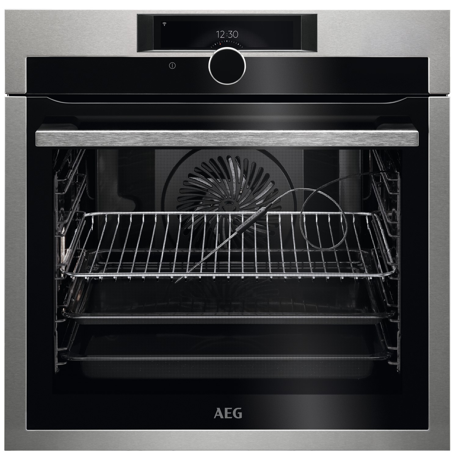 AEG BPE948730M 8000 Electric Single Oven with Food Sensor & Command Wheel - Stainless Steel