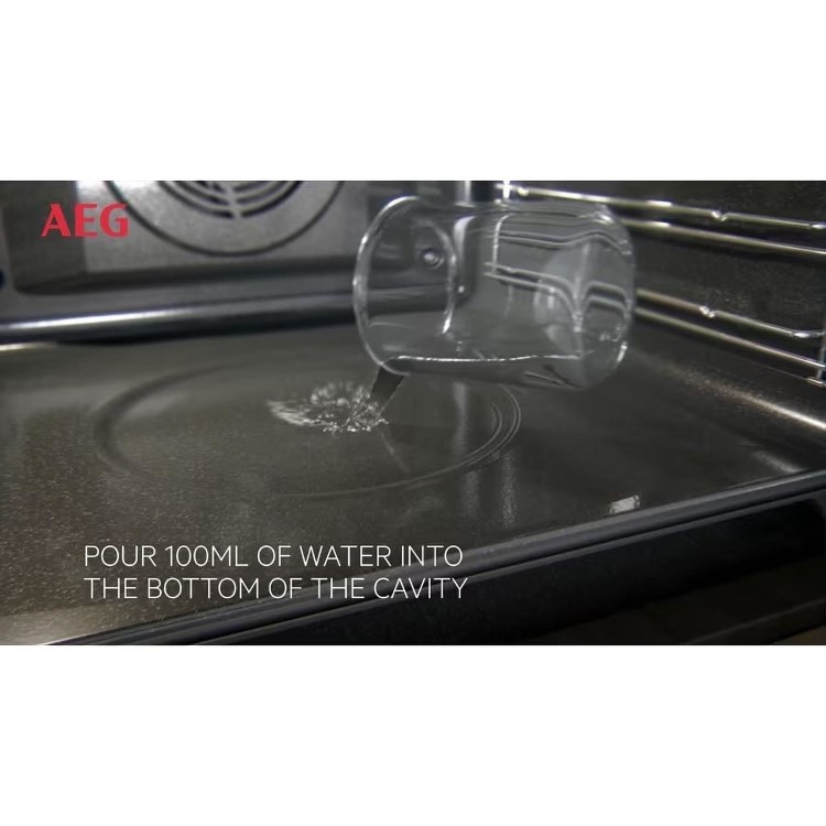 AEG 6000 Series SteamBake Pyrolytic Self-Cleaning Electric Single Oven - Black
