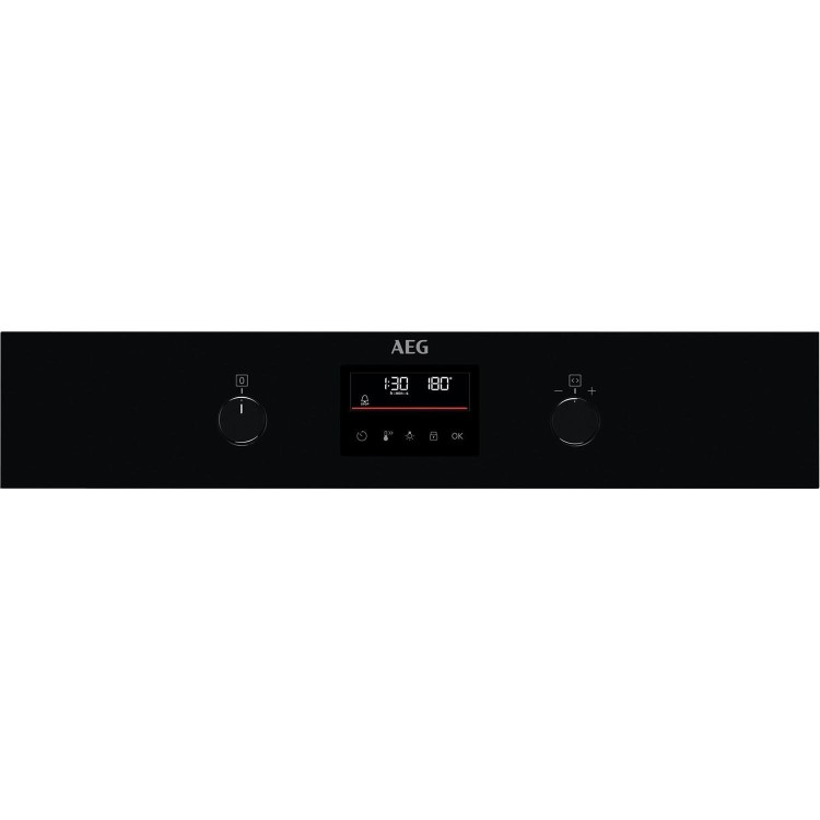 AEG 6000 Series SteamBake Pyrolytic Self-Cleaning Electric Single Oven - Black