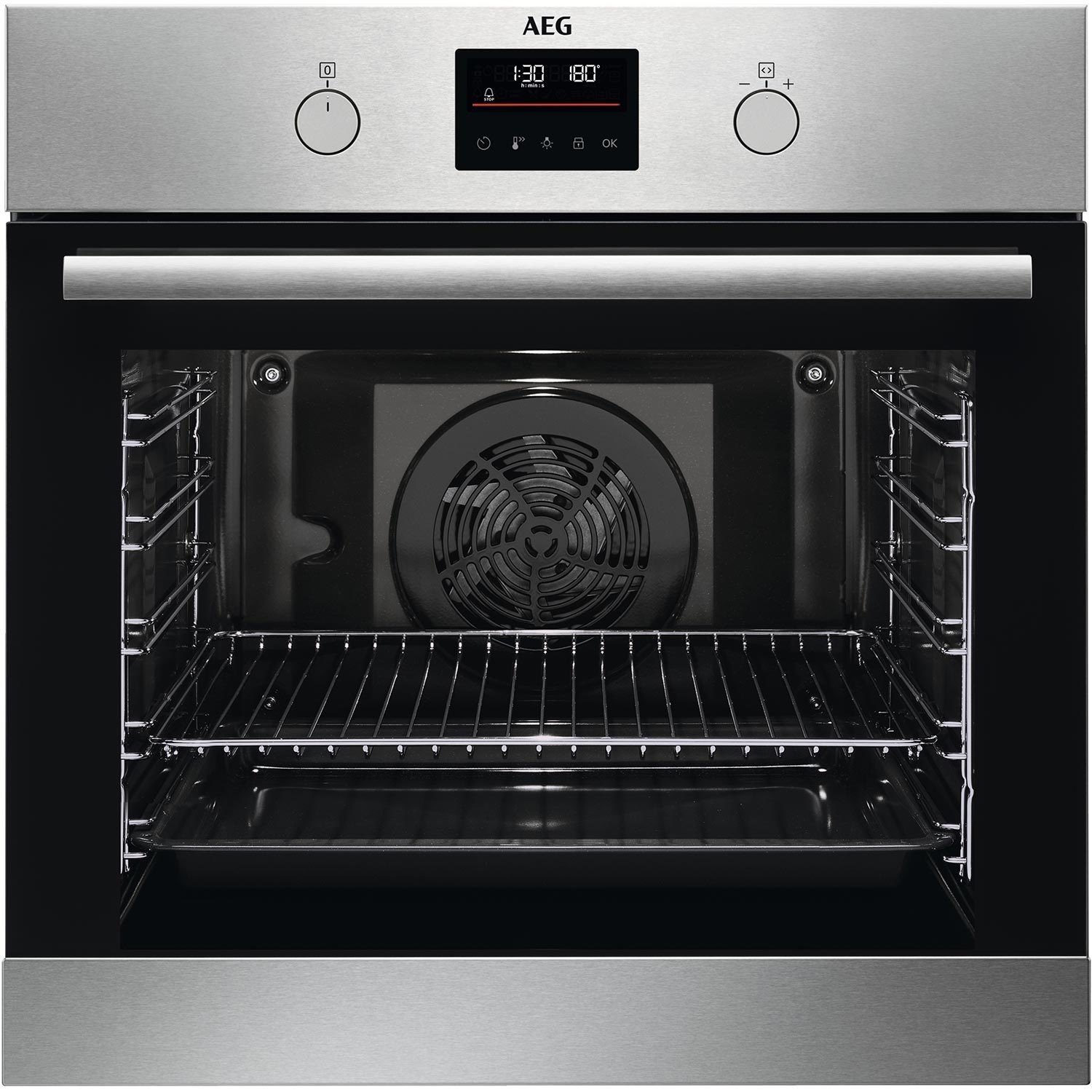 Aeg Stainless Steel Bps355061m 6000 Series Electric Single Oven Size 59.4