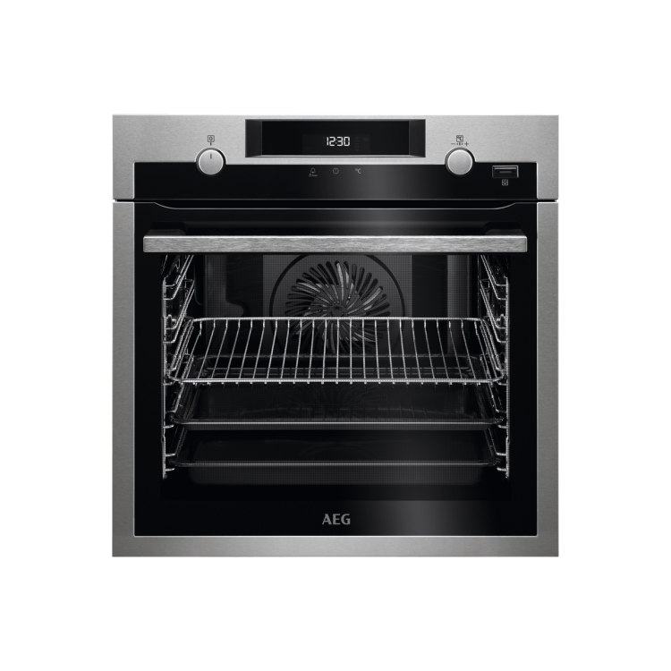 AEG 71L Electric Built-in Single Oven With Pyrolytic Cleaning - Stainless Steel