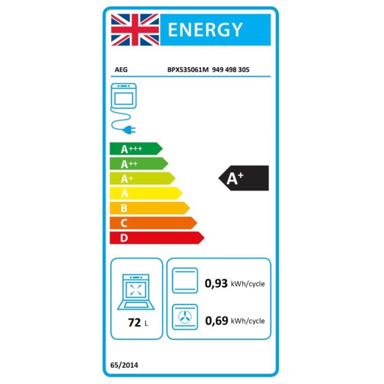 AEG 3000 Series BPX535061M Self-Cleaning Electric Single Oven - Stainless Steel