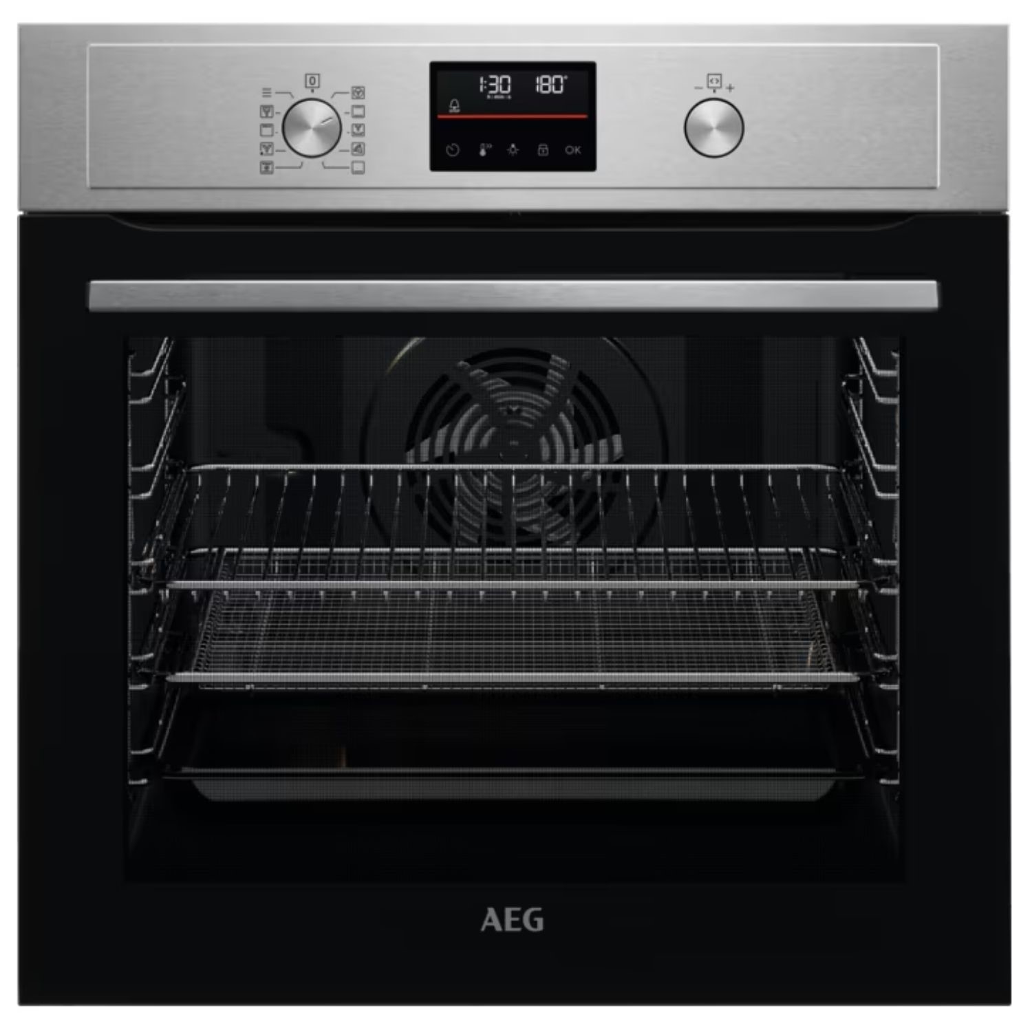 Aeg Stainless Steel Bpx535a61m 3000 Series Airfry Electric Single Oven Size 59.4