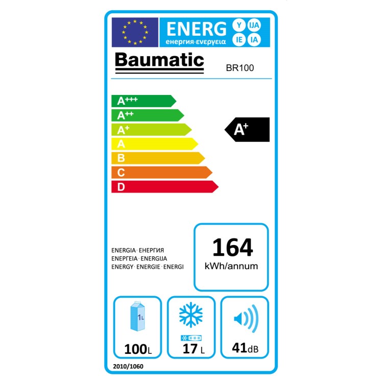 GRADE A2 - Baumatic BRUI119 59cm Wide Integrated Under Counter Fridge - White