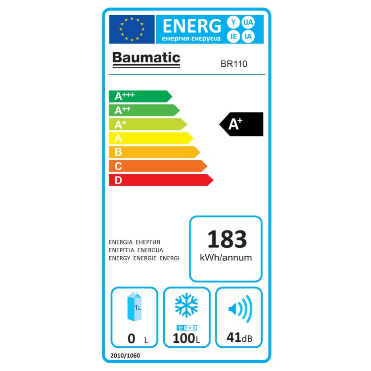 Baumatic BR110 102 Litre Integrated Under Counter Freezer