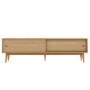 Solid Oak TV Unit with Sliding Doors - TV's up to 70" - Scandi - Briana