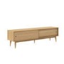 Solid Oak TV Unit with Sliding Doors - TV's up to 70" - Scandi - Briana