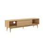 Solid Oak TV Unit with Sliding Doors - TV's up to 70" - Scandi - Briana