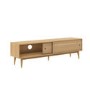 Solid Oak TV Unit with Sliding Doors - TV's up to 70" - Scandi - Briana