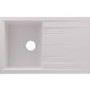 Rocklite Breadon Single Bowl Inset White Composite Kitchen Sink with Reversible Drainer