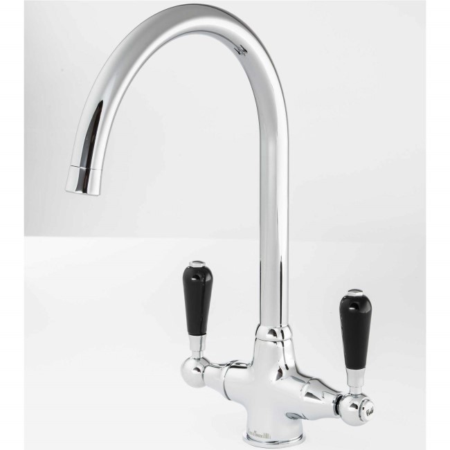 Reginox Chrome Twin Lever Kitchen Mixer Tap Brooklyn Appliances Direct