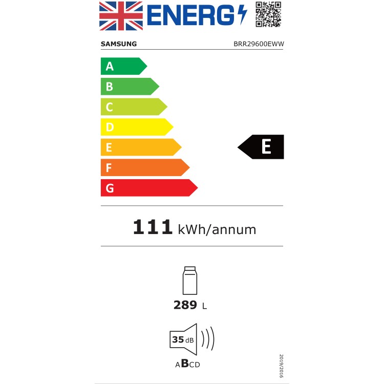 Samsung 289 Litre In-column Integrated Larder Fridge