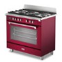 DeLonghi 90cm Dual Fuel Range Cooker - Burgundy