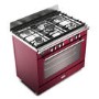 DeLonghi 90cm Dual Fuel Range Cooker - Burgundy