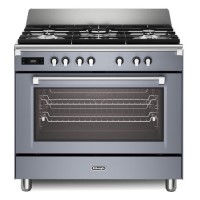 DeLonghi 90cm Dual Fuel Range Cooker - Slate Grey