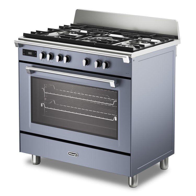 DeLonghi 90cm Dual Fuel Range Cooker - Slate Grey