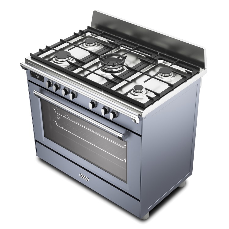 DeLonghi 90cm Dual Fuel Range Cooker - Slate Grey