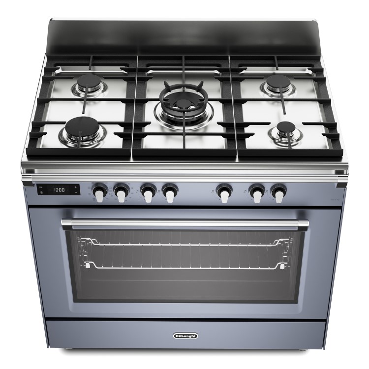 DeLonghi 90cm Dual Fuel Range Cooker - Slate Grey