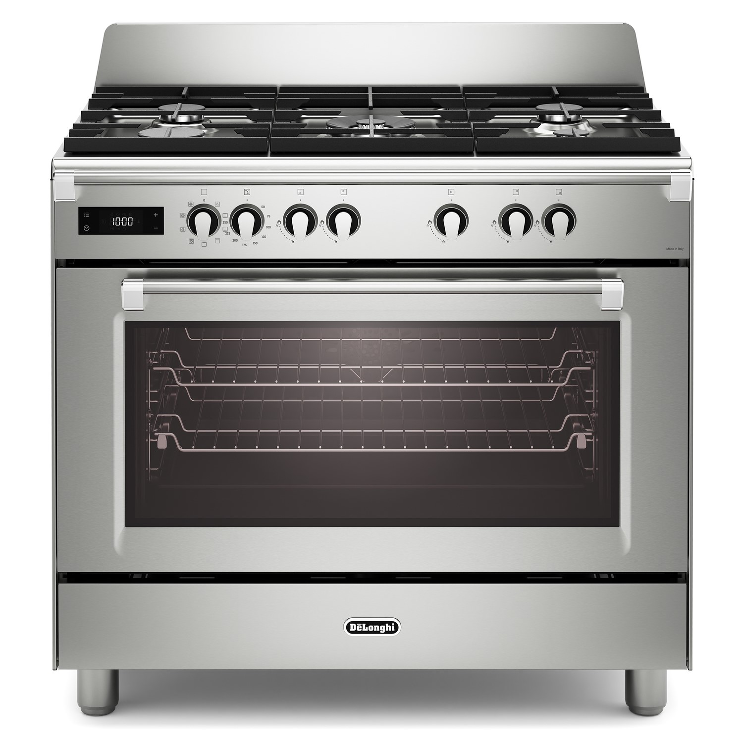 DeLonghi 90cm Dual Fuel Range Cooker Stainless Steel