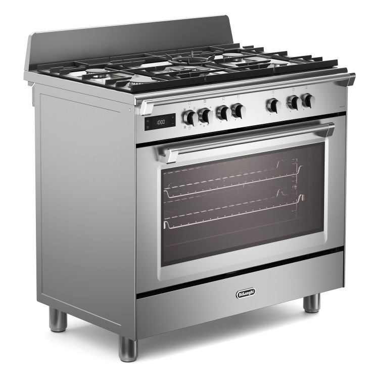 DeLonghi 90cm Dual Fuel Range Cooker - Stainless Steel