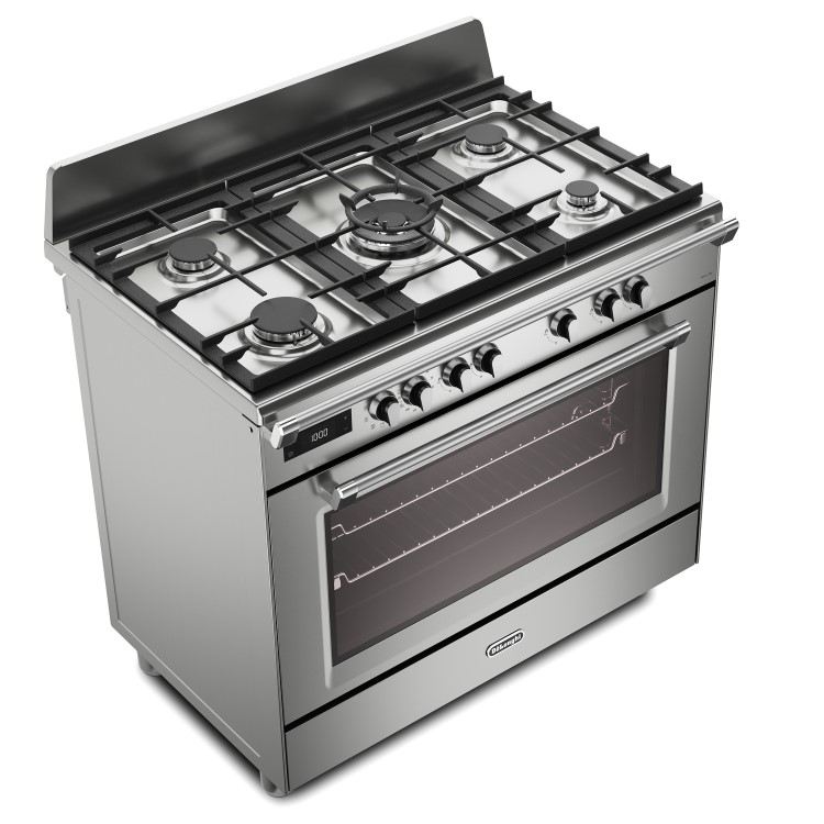 DeLonghi 90cm Dual Fuel Range Cooker - Stainless Steel