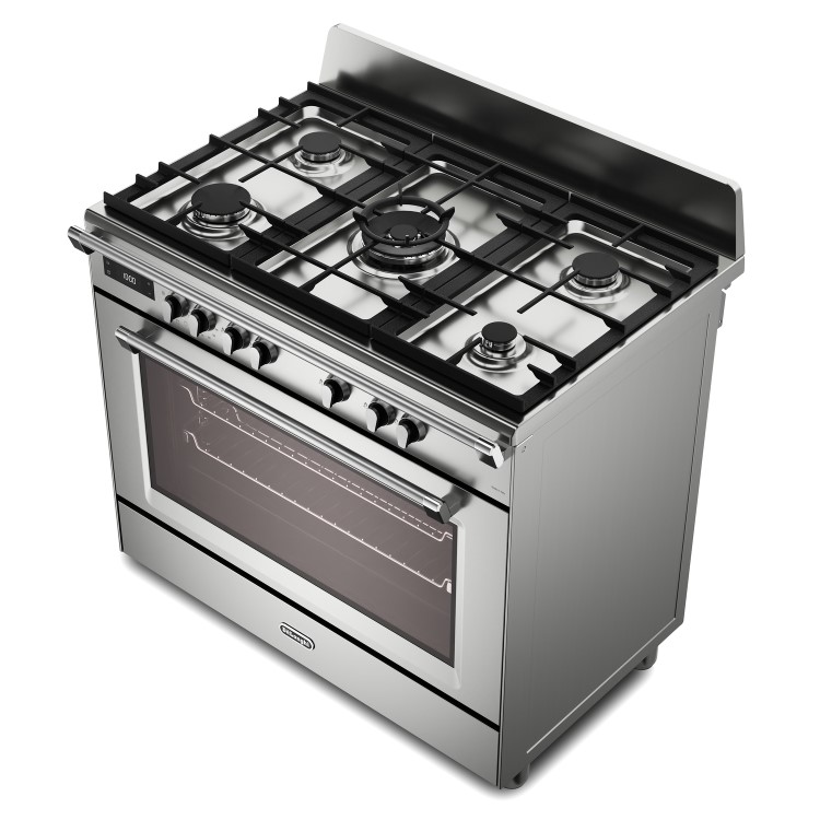DeLonghi 90cm Dual Fuel Range Cooker - Stainless Steel