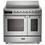 DeLonghi 90cm Electric Range Cooker with Warming Zone - Stainless Steel