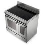 DeLonghi 90cm Electric Range Cooker with Warming Zone - Stainless Steel