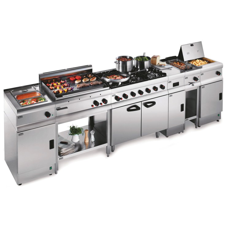 Lincat BS4W Silverlink 600 4 Round Pot Wet Heat Bain Marie - 4 x 4.5 Ltr Plug In 400mm Wide