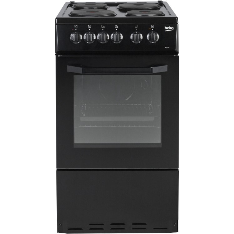 GRADE A3 - Beko BS530K Freestanding Cooker Solid Plate 4 Zone Hob  - Black