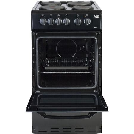 GRADE A3 - Beko BS530K Freestanding Cooker Solid Plate 4 Zone Hob  - Black