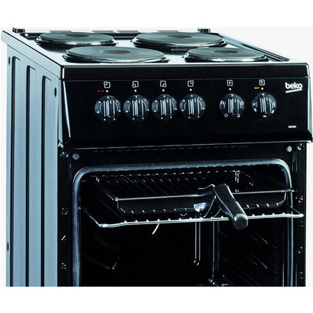 GRADE A3 - Beko BS530K Freestanding Cooker Solid Plate 4 Zone Hob  - Black