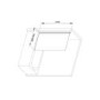 Square Bath Shower Screen 1400 x 800mm