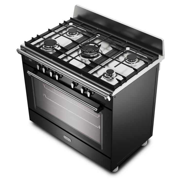 De Longhi 90cm Dual Fuel Range Cooker - Black