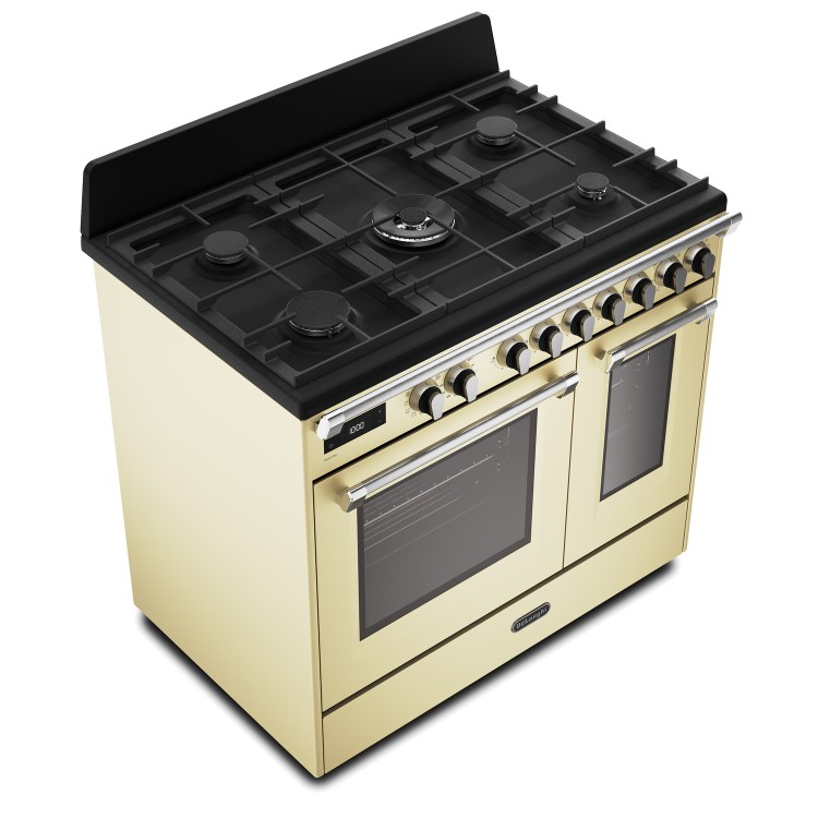 DeLonghi 90cm Dual Fuel Range Cooker - Cream