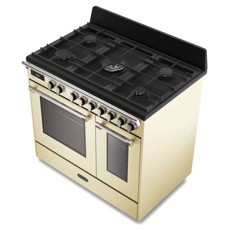 DeLonghi 90cm Dual Fuel Range Cooker - Cream