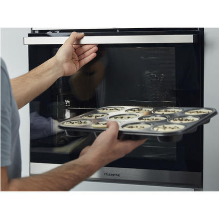 Refurbished Hisense BSA65222AXUK 60cm Single Built In Electric Oven Stainless Steel