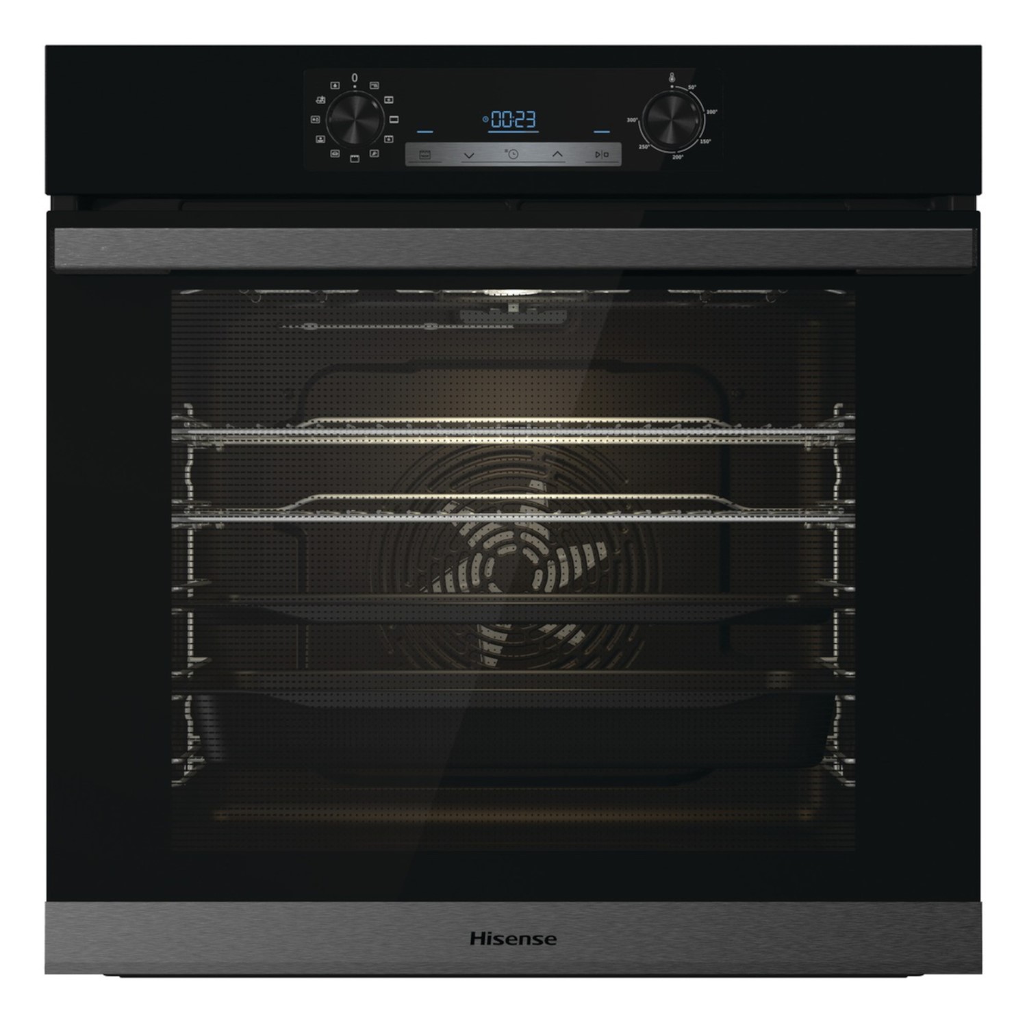Hisense Black Bsa65222pbuk Electric Single Oven With Pyrolytic Cleaning Size 59.5