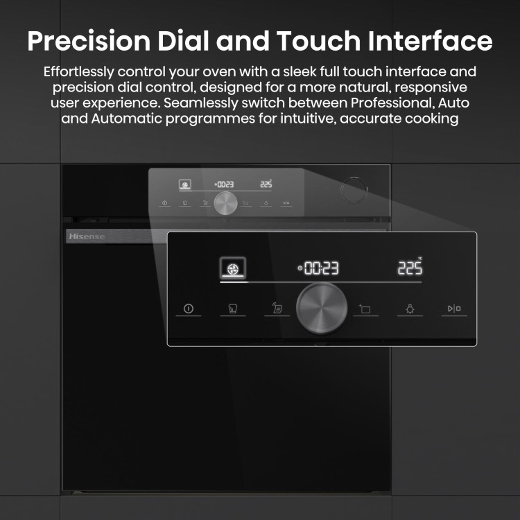 Hisense Hi6 SE BSA66331ABDGUK Electric Single Oven with Vapour Cleaning - Black