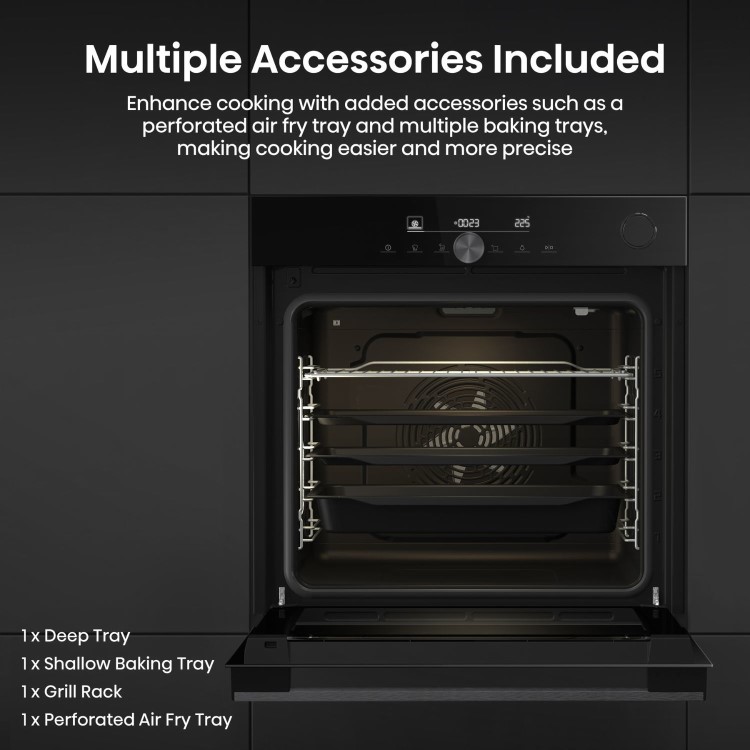Hisense Hi6 SE BSA66331ABDGUK Electric Single Oven with Vapour Cleaning - Black