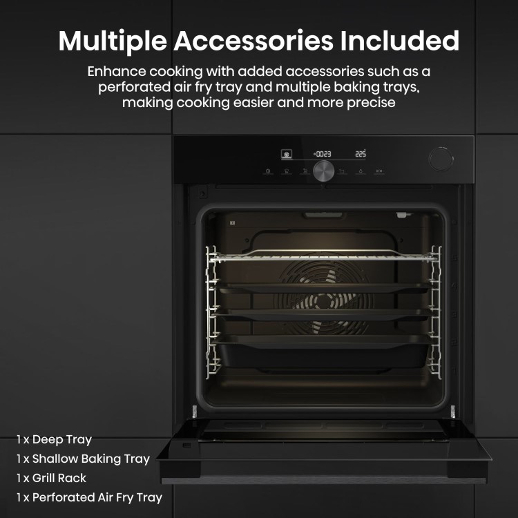 Hisense Hi6 SE BSA66331PBDGUK Electric Single Oven with Pyrolytic Cleaning - Black